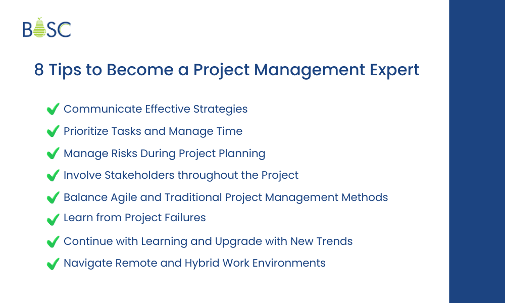 8 Tips to Become a Project Management Expert